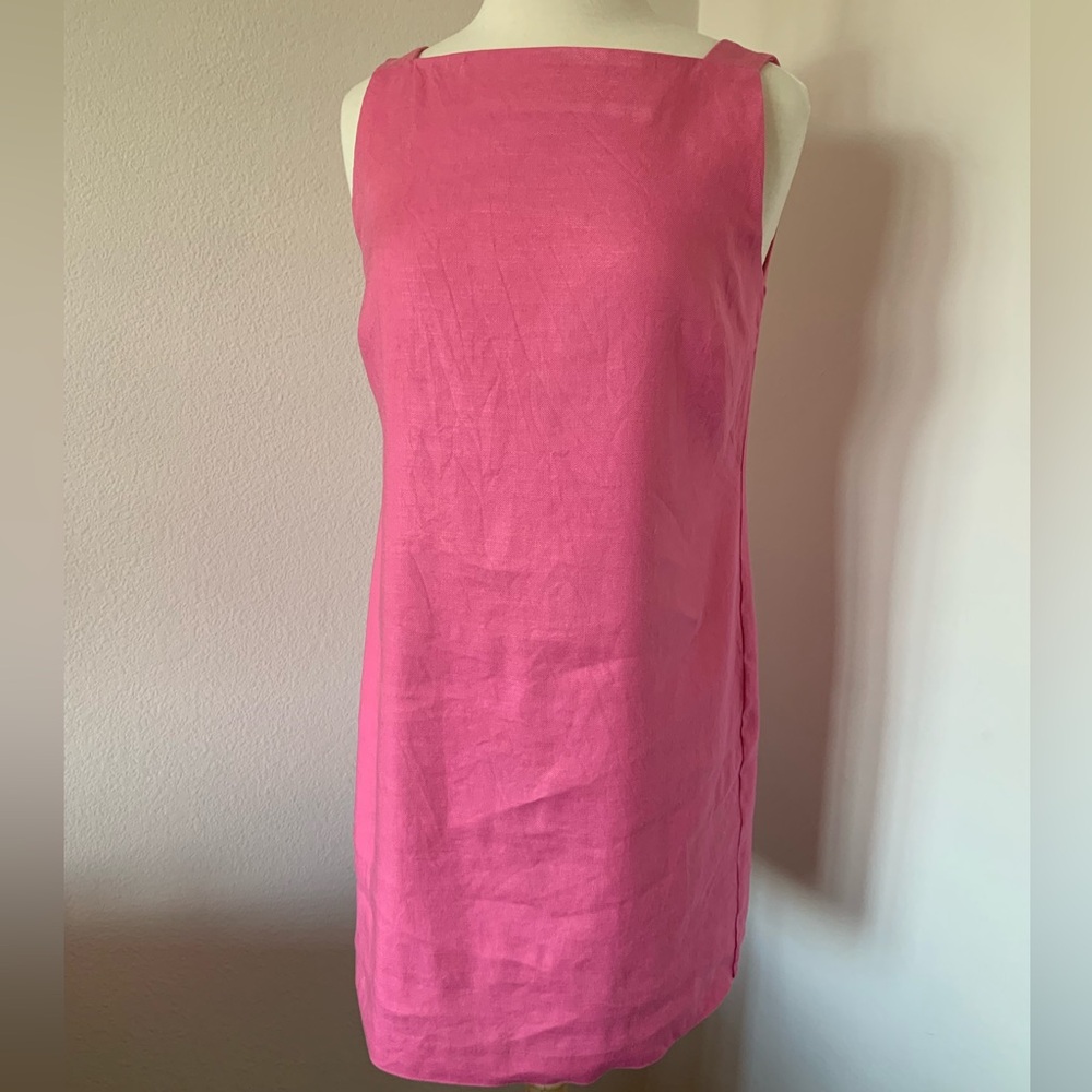 Ann Taylor Hot Pink Sleeveless Shift Dress